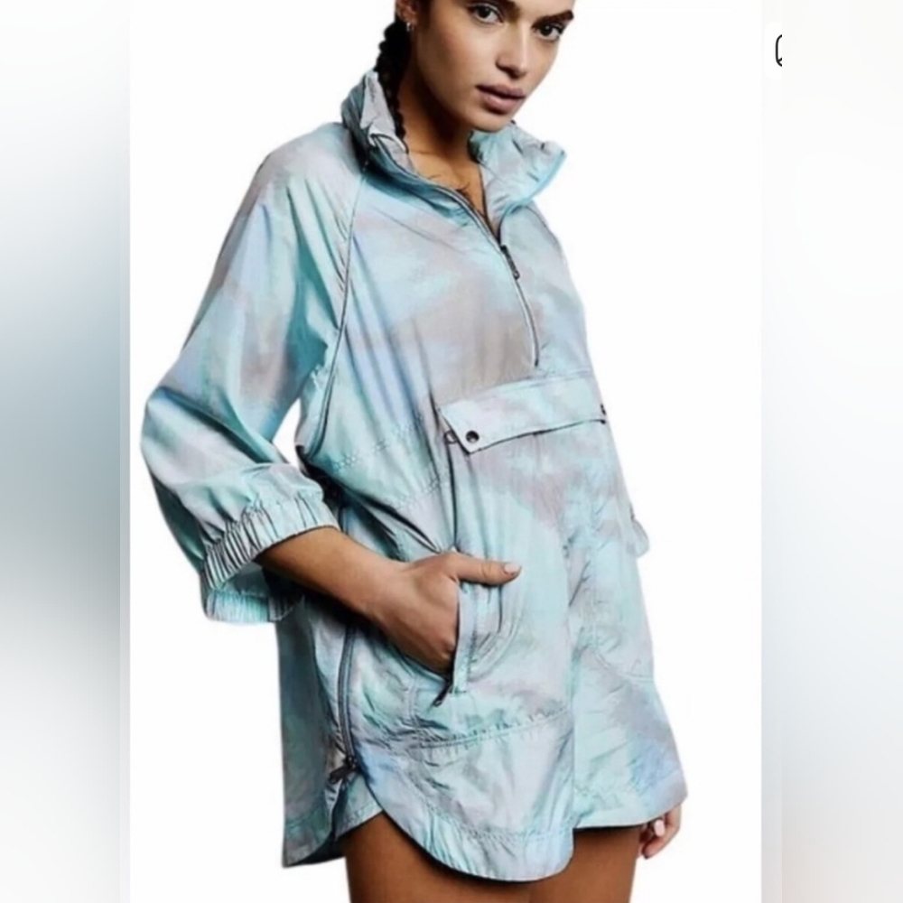 Free People Movement To Dye For Anorak Sz XS in Sea Mist